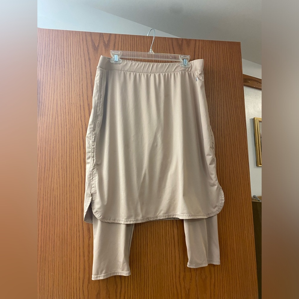 Beige Snoga Layered Skirt with Leggings
